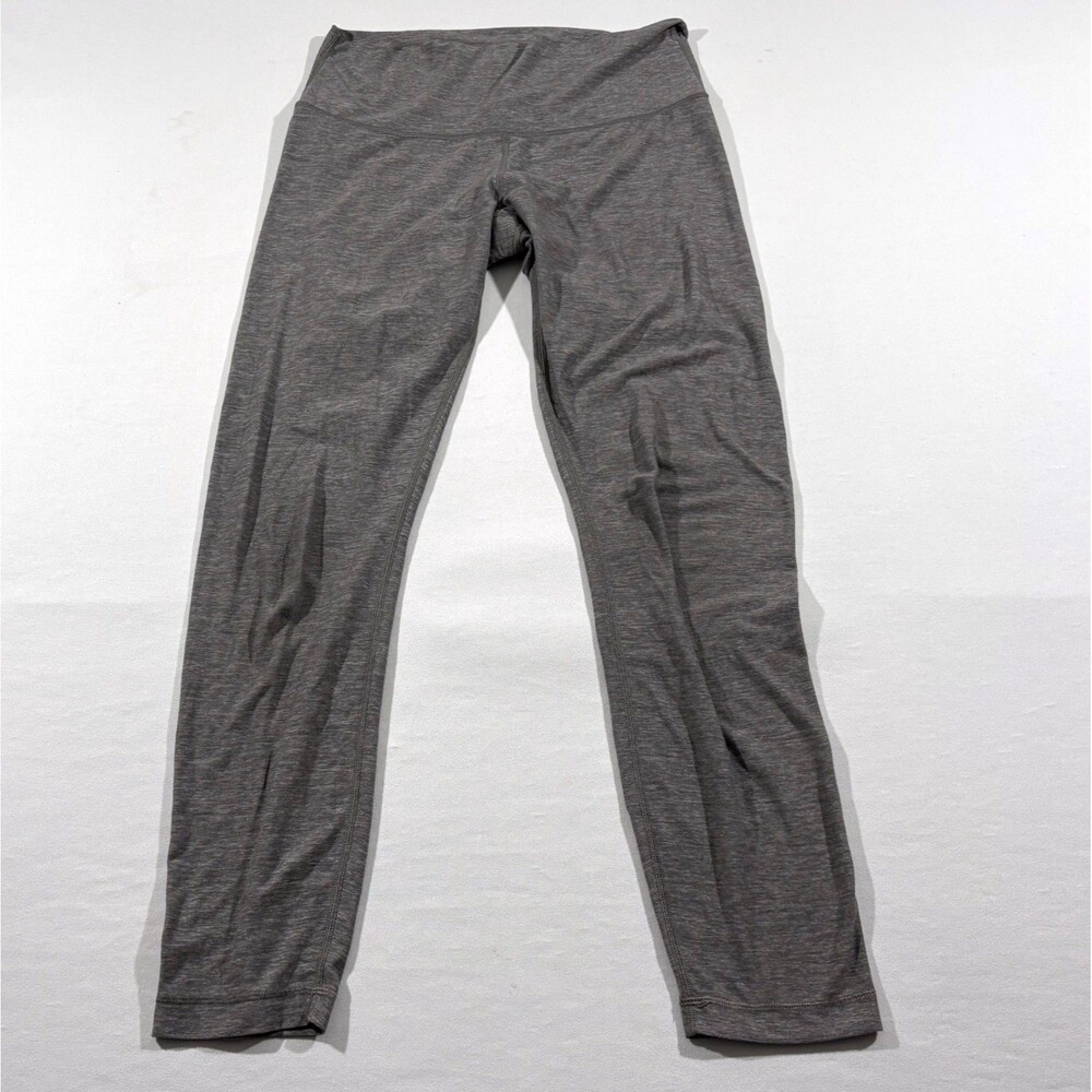 Lululemon Wunder Under Hi-Rise Pants Pull On Athletic Leggings Gray Gym Sz 10